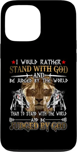 Vista 24 de I Would Rather Stand with God Knight Templar Case for iPhone 17