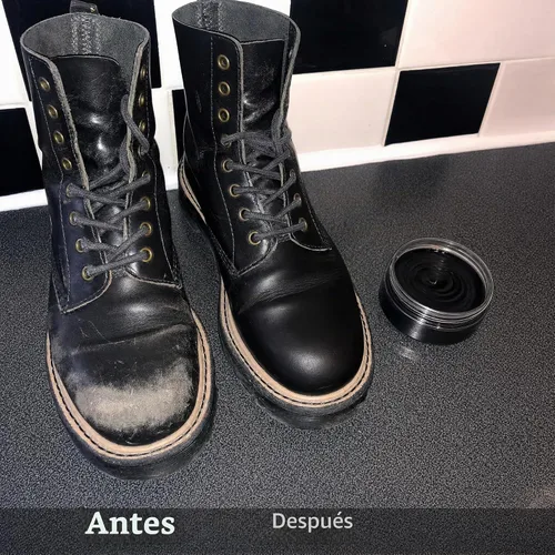 Vista 2 de JobSite Crema de cuero prémium para botas y zapatos, restaura, condiciona y pule - 3 onzas Negro