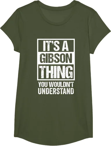 Vista 104 de It's A Gibson Thing You would Not Understand - Camiseta con nombre familiar, Negro, S