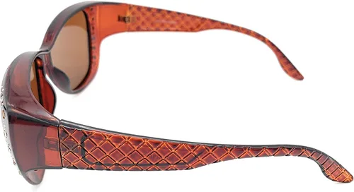 Vista 5 de The Starlet - Gafas de sol rectangulares ovaladas con diamantes de imitación de mariposa y ajuste de 2.165 in