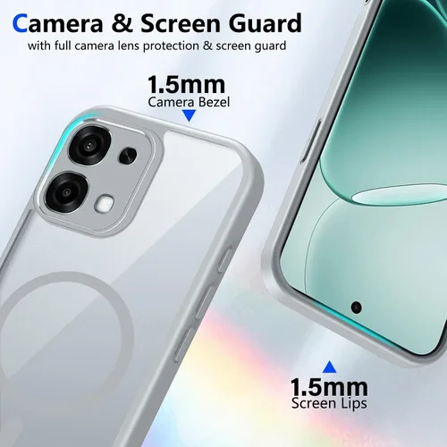 Vista 562 de Funda magnética transparente compatible con Xiaomi 17T, color negro 2 en 1 PC + TPU cubierta de teléfono a prueba de golpes, carcasa protectora