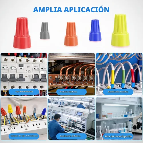 Vista 8 de Nilight Kit de conectores de cable rojo de 100 piezas, tapas de cable eléctrico 14-12 AWG 100 tapas de alambre 14-12#