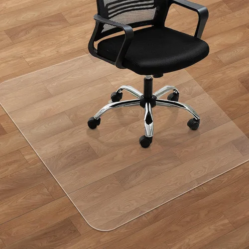 Vista 13 de Alfombrilla para silla de oficina para suelos duros - 45''×53'', protector de suelo transparente de PVC resistente para madera/azulejos