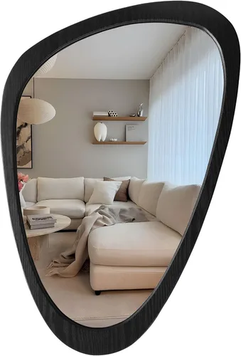 Vista 8 de Espejo de pared asimétrico irregular, decoración decorativa abstracta de mediados de siglo para entrada, dormitorio, tocador, sala de estar, colgar