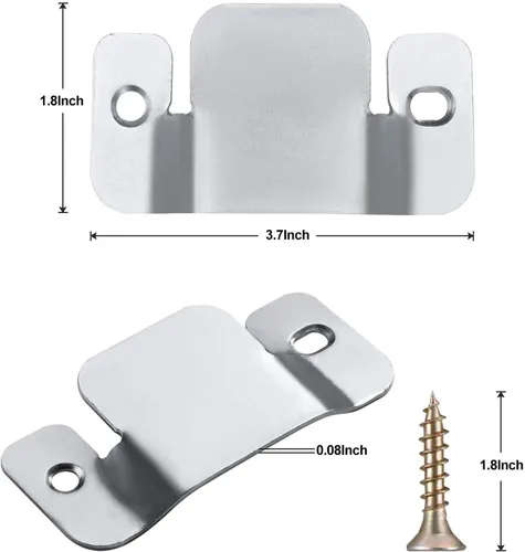 Vista 3 de SONGTIY 4 conectores de sofá seccionales para muebles, soporte de metal de alta calidad para sofá entrelazado con tornillos, adecuado para sofá