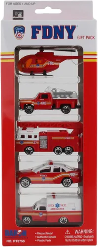 Vista 3 de Set de 5 vehículos para regalo Daron por FDNY