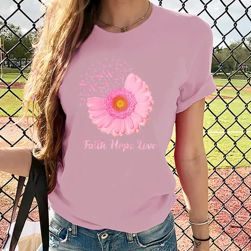 Vista 10 de Camisetas de manga corta con estampado de corazón para mujer, camisetas de ajuste regular, linda y divertida, ropa de regalo 2023