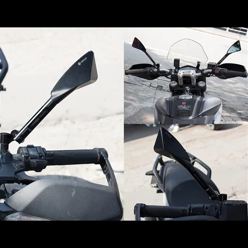 Vista 3 de Espejo retrovisor triangular para motocicleta Yamaha XT660Z XT660 TENERE ABS 2010-2017, espejo retrovisor lateral de aluminio CNC, lente Negro