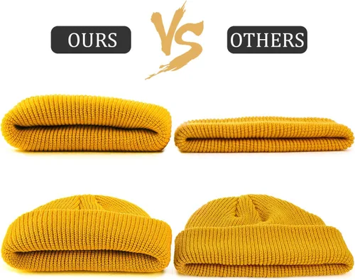 Vista 7 de SATINIOR Gorro de pescador de invierno de 2 piezas, gorro de arrastrero, con borde enrollable, gorro unisex