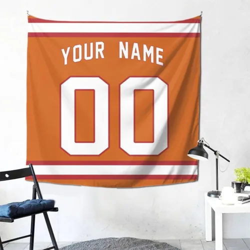 Vista 2 de Tapiz personalizado de fútbol americano personalizado con cualquier nombre, tapiz de 59 x 59 pulgadas, para colgar en la pared, gimnasio, deportes