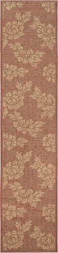 Vista 2 de SAFAVIEH Courtyard Collection CY6957 - Alfombra de pasillo de 2 pies 3 pulgadas x 6 pies 7 pulgadas, color ladrillo natural para interiores