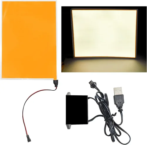 Vista 8 de El Panel de retroiluminación 8.2 x 5.9 pulgadas, panel de luz electroluminiscente, luz de fondo cortable, lámina de papel neón para decoración
