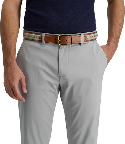 Vista 28 de Tommy Hilfiger Men's Fabric Inlay Casual Belt with Classic Harness Buckle