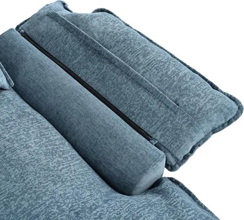 Vista 74 de Sofá modular moderno en forma de U de 115 pulgadas, juego de sofás tapizados grandes con asiento de almacenamiento, sofá cama convertible con diván