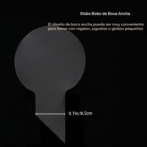 Vista 3 de Bobo Globos de burbujas de cuello ancho, bolas grandes de PVC transparente para máquina de llenado de globos, kit de máquina de relleno de globos