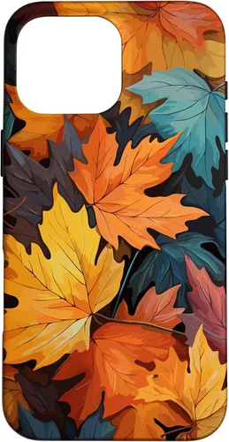 Vista 19 de Colorful Leaves Otoño y Otoño Tema, Otoño Color Funda para iPhone 17