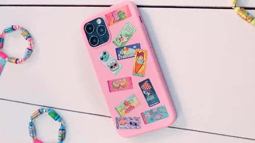 Vista 7 de Pulsera de cápsula ciega con rollos de pegatinas Sticki