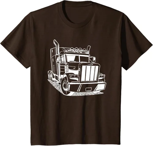 Vista 34 de Diesel Big Rig 18 Wheeler - Camiseta de camionero para camionero, Negro, S