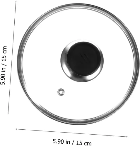 Vista 4 de Mini olla a presión tapa de vidrio 1.6l cubierta de vidrio para ollas de utensilios de cocina y tapas de sartén