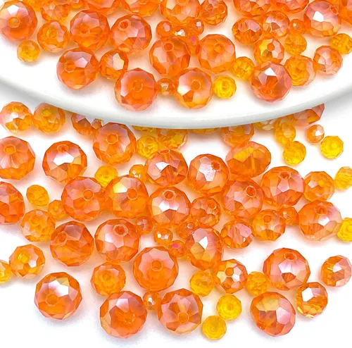 Vista 47 de 246 cuentas de cristal redondas de 0.118 pulgadas (0.118 in) con múltiples facetas sueltas espaciadoras de cristal para hacer joyas, pulseras