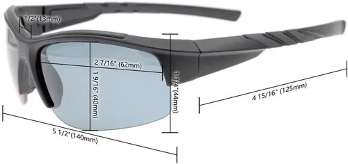 Vista 5 de Eyekepper TR90 - Gafas de sol bifocales sin montura para deportes irrompibles, béisbol, correr, pesca, conducción, golf, softbol, senderismo