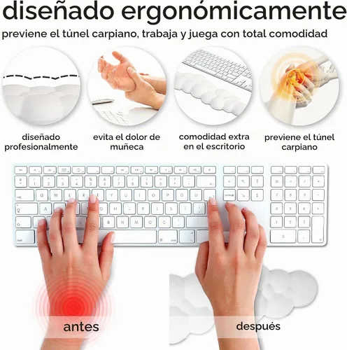 Vista 8 de Create-ables Qloud Cloud Reposamuñecas para Teclado Reposamuñecas para Teclado de Computadora Almohadilla, Reposamuñecas para Teclado Cloud