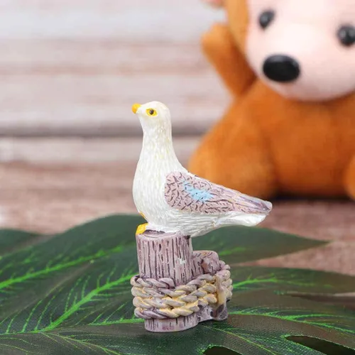 Vista 6 de Garneck 18 piezas de figura de jardín de hadas, miniaturas de gaviota, miniaturas de gaviota, adornos de gaviota, adornos de césped, decoración
