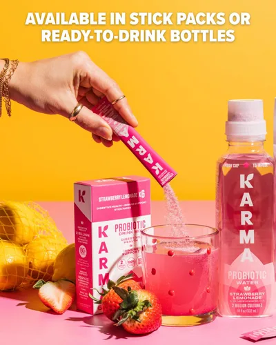 Vista 10 de Karma Paquetes de hidratación energética, paquete de 6, mezcla de bebida de sandía y arándanos con nootrópicos Cognizin®, vitaminas y apoyo