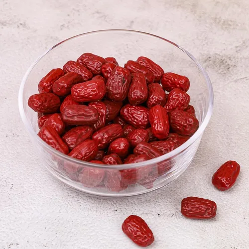 Vista 4 de Gresorth 50 piezas de azufaifa falsa decoración artificial realista rojo fecha modelo realista plástico fruta seca adorno Navidad DIY fiesta