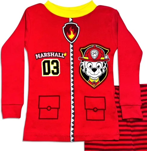 Vista 2 de Paw Patrol Conjunto de pijama Marshall, Rubble, Chase y Skye para niños