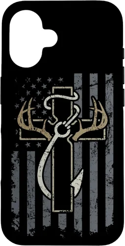 Vista 14 de Faith Hunting Fishing - Christian Cross USA Hunter Fisherman Case for iPhone 17