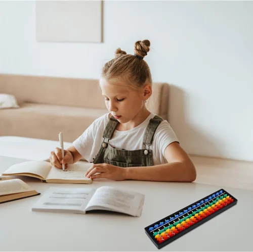 Vista 2 de Alipis Abaco aritmético Juguete de conteo de matemáticas de 17 dígitos con cuentas coloridas, herramienta de ayuda de aprendizaje de matemáticas