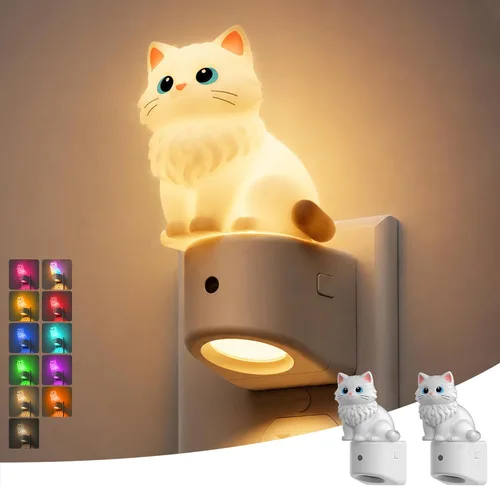 Vista 35 de L LOHAS LED Luz nocturna enchufable para niños, lindo pato, cambio