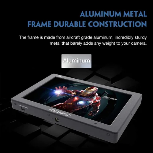 Vista 7 de FEELWORLD F6 Plus V2+Batería+Bolsa Pantalla Táctil de 6 Pulgadas DSLR Cámara Monitor de Campo con 3D Lut Pequeño Full HD 1920x1080 IPS Pantalla