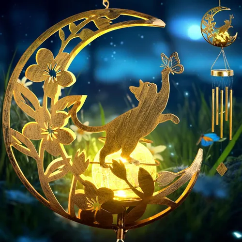 Vista 23 de JOBOSI Ramo de la madre, carillón de viento conmemorativo con tubo negro, regalos decorativos, adecuado para interiores y exteriores, perfecto