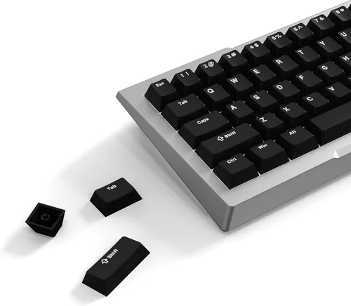 Vista 11 de PWNAGE Juego completo de teclas PBT - Juego de teclas de teclado completo PBT de doble disparo con brillo (negro)