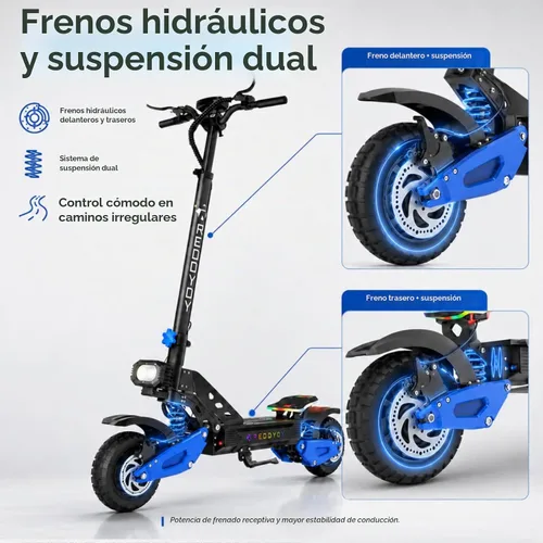 Vista 5 de Scooter eléctrico todoterreno RD2 para adultos, motores duales