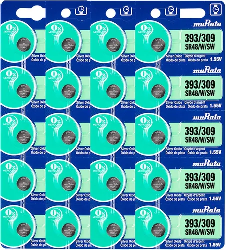 Vista 11 de Murata Batería 393/309 SR48/W/SW 1.55V Celda de botón de reloj de óxido de plata (5 baterías)
