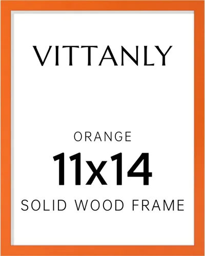 Vista 82 de Vittanly - Marco de fotos de 4 x 6 pulgadas de madera maciza con plexiglás, incluye paspartú de 3,5 x 5, para colgar en la pared o poner sobre una