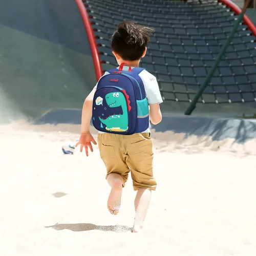 Vista 6 de Reqinqin Lindas mochilas reales para niños pequeños, mini bolsa de viaje de dibujos animados de animales para bebé niña niño de 1 a 5 años