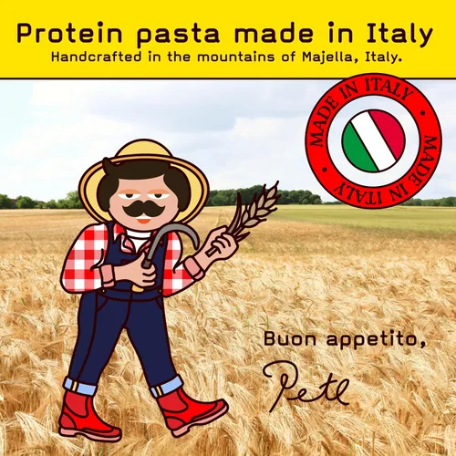 Vista 8 de Pete's Pasta - Fideos de espagueti 20g de alta proteína, sin carbohidratos + pasta baja en carbohidratos Pasta keto, sin carbohidratos Pasta