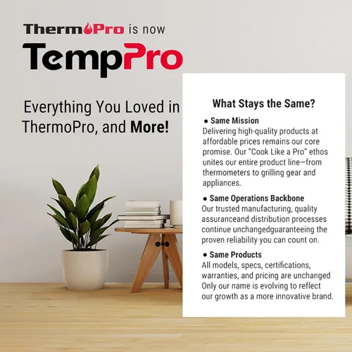 Vista 8 de Hidrómetro ThermoPro TP62 digital e inalámbrico para interior y exterior, medidor de temperatura y humedad con pantalla LCD de retroiluminación