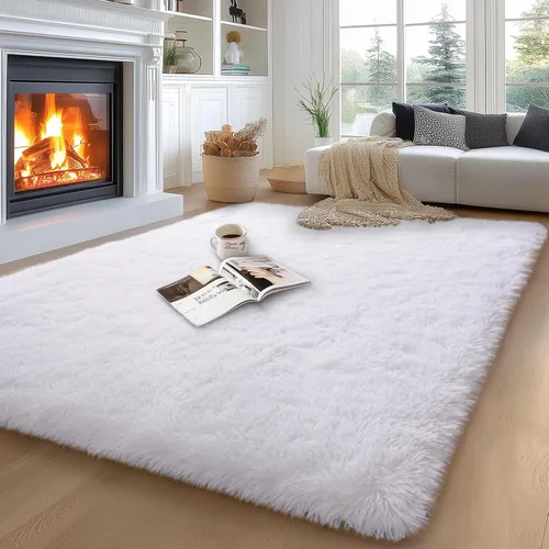Vista 94 de qulint Alfombra negra para dormitorio, alfombra de área pequeña de 2 x 3 pies para habitación de niños, alfombra suave y mullida para sala de estar
