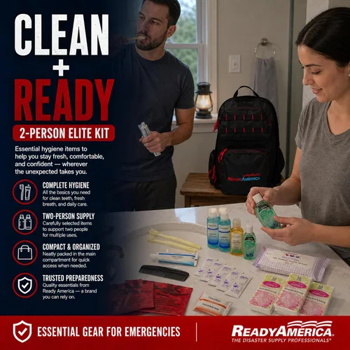 Vista 6 de Ready America Kit de emergencia Elite de 72 horas, 2 personas, mochila de 3