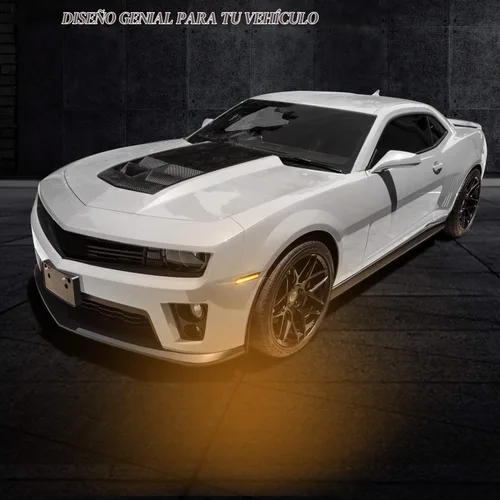 Vista 6 de Lámparas de reflector de marcador lateral LED de lente ahumada para parachoques delantero compatibles con Chevy Camaro ámbar 2010 a 2015 - Paquete