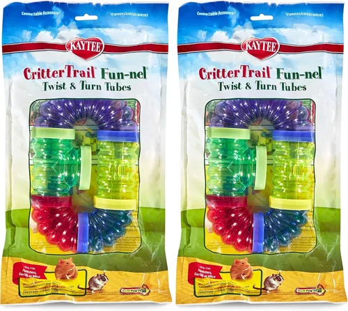 Vista 9 de Kaytee CritterTrail Fun-nel - Paquete de 5 tubos rectos para hábitat para animales pequeños Expand play space. Hamster tunnels for habitat