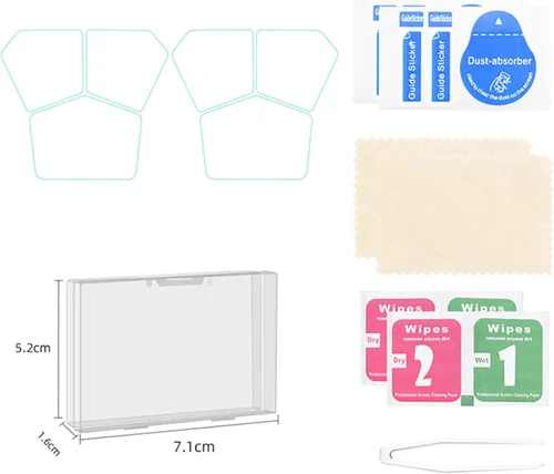 Vista 2 de Juego de 2 protectores de pantalla de lente para DJI Mavic 3 Pro Drone 9H de dureza de vidrio templado, accesorio de película protectora
