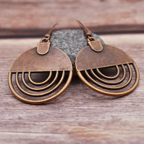 Vista 6 de Aretes bohemios, aretes de plata, aretes de flores, aretes étnicos colgantes para mujeres y niñas, hechos a mano, bohemios, modernos y vintage