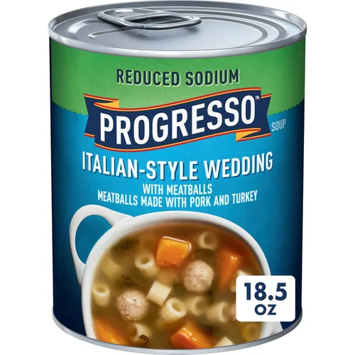 Vista 12 de Progresso Caldo de Maíz con Pollo, Sopa enlatada reducida en sodio, lata de 18.5 oz