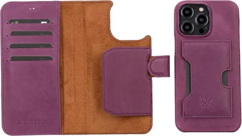 Vista 84 de Venito Florence - Funda de piel compatible con Samsung Galaxy S9, extra segura con bloqueo RFID, cartera desmontable para teléfono (gris decolorado)